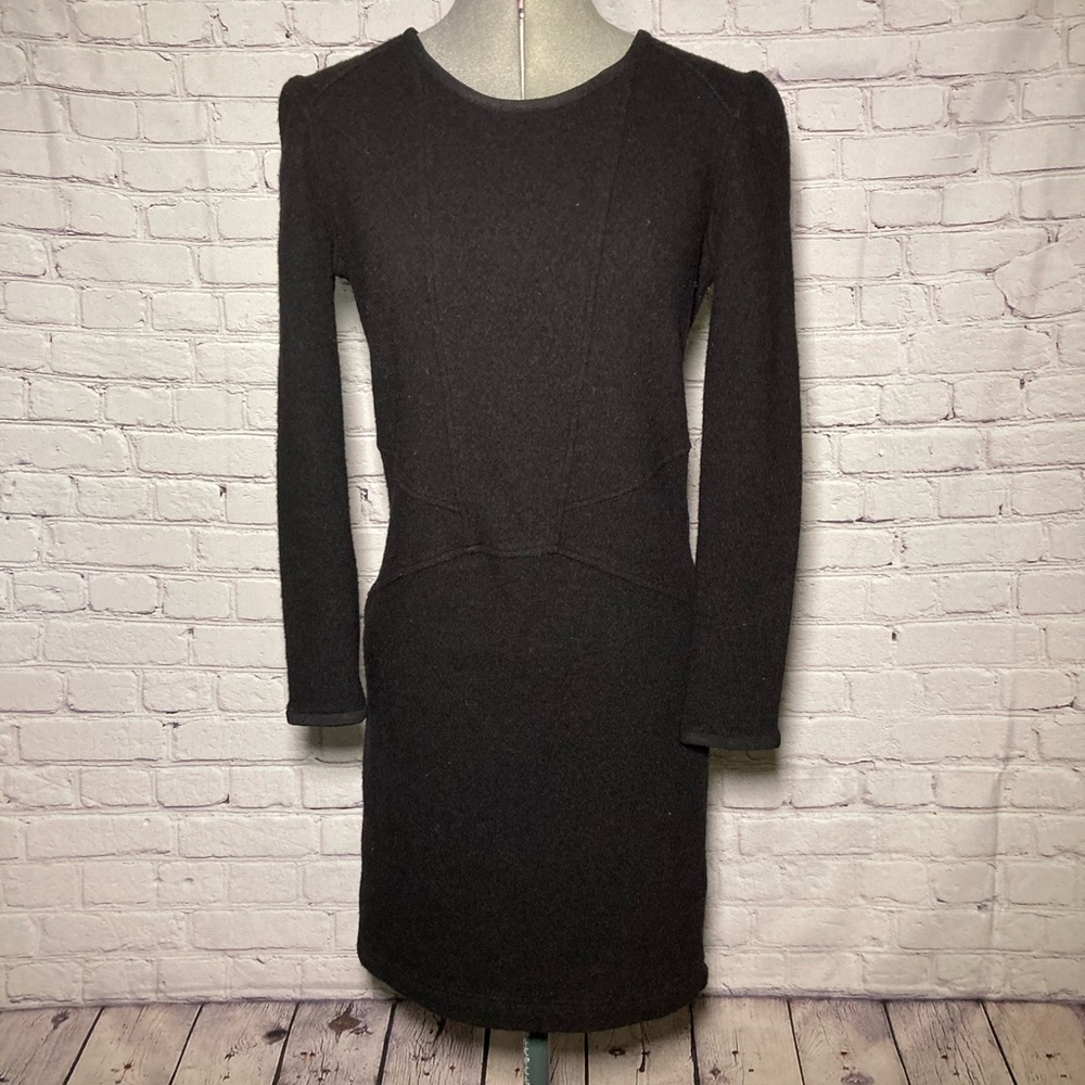Wool blend stretch dress